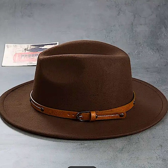 Fedora Brown Hat Unisex Classy Chic Men Women - Picture 6 of 11